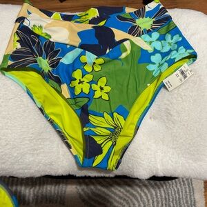 Floral High-Waisted Bikini Bottom